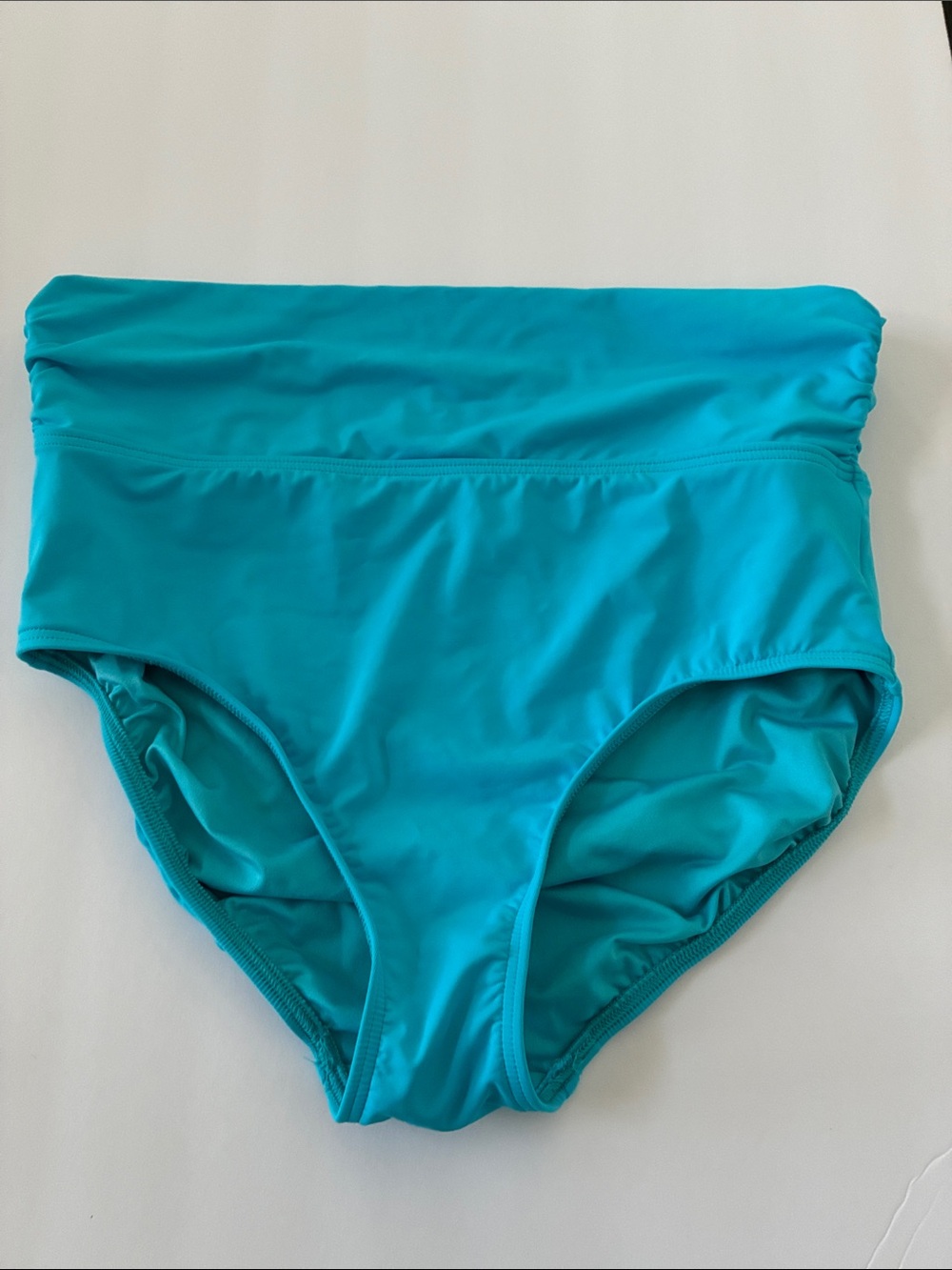 Lands’ End High-Waist Women’s Swim Bottom - Teal- Small